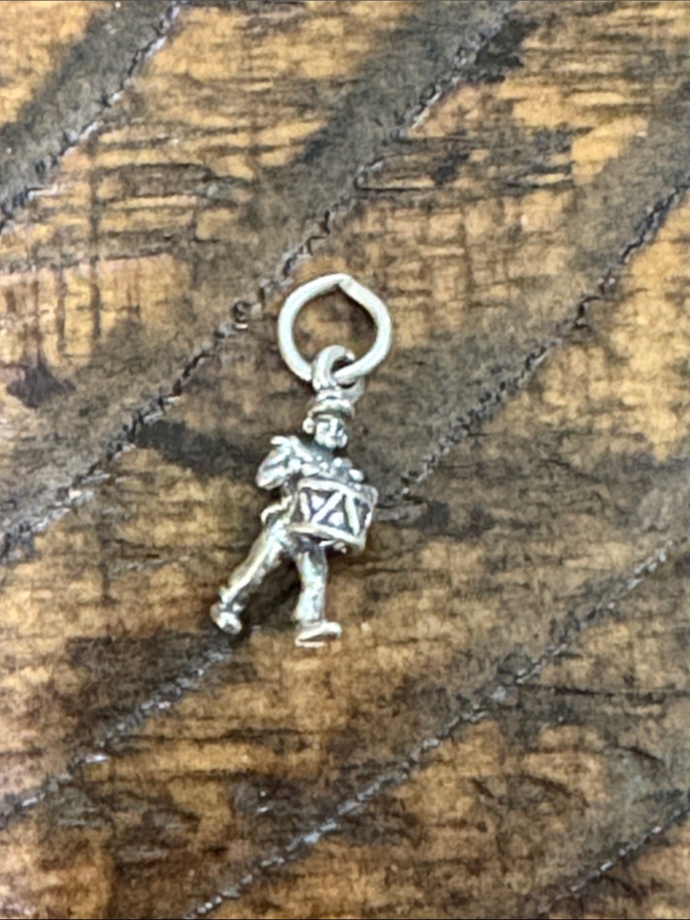 Sterling Silver Drummer Boy Pendant Charm - Silver